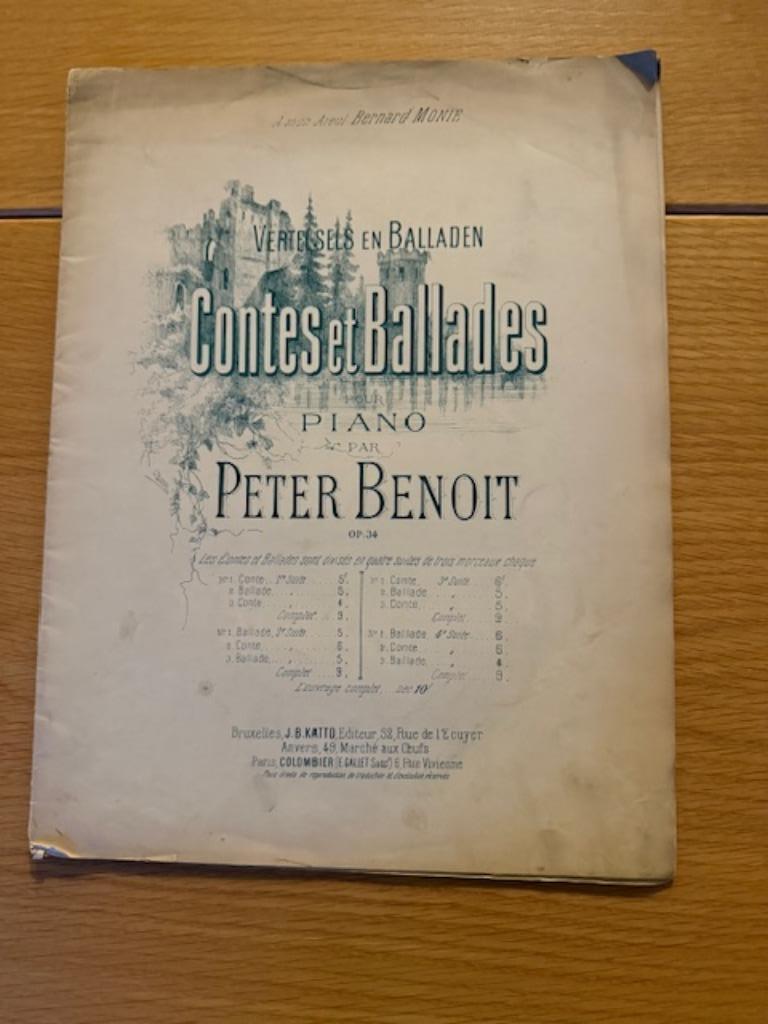 Benoît Peter, Contes et Ballades op. 34, 5e cahier n 1, Musique & Instruments, Partitions, Utilisé, Artiste ou Compositeur, Classique