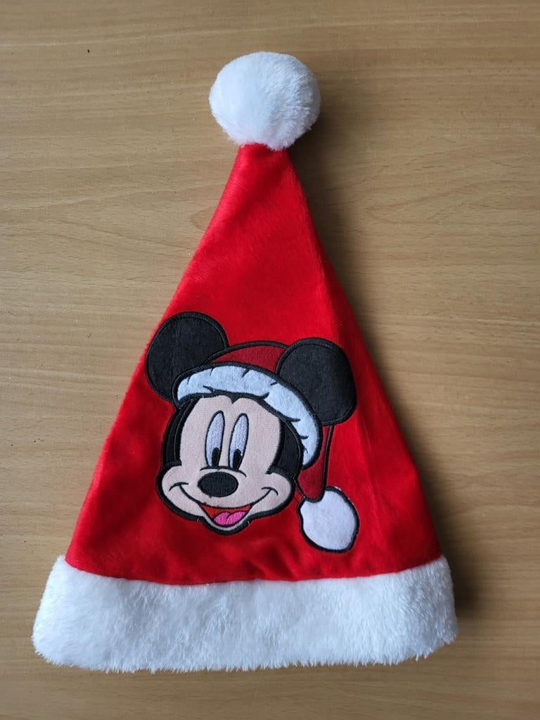 Chapeau de Noël Mickey Mouse, Disney, Collections, Enlèvement ou Envoi, Mickey Mouse, Comme neuf, Vêtements ou Textile