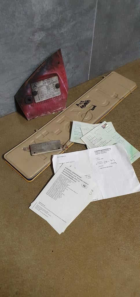 Numéro de châssis/plaque Lancia A112 Abarth 70HP 1983 Compl., Autos, Particulier, Rouge, Noir, Achat