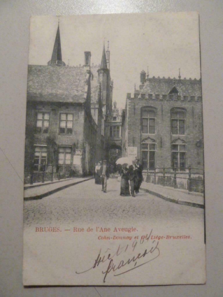 Ansichtkaart BRUGGE uit 1903, Verzamelen, Ophalen of Verzenden, Voor 1920, Gelopen, West-Vlaanderen