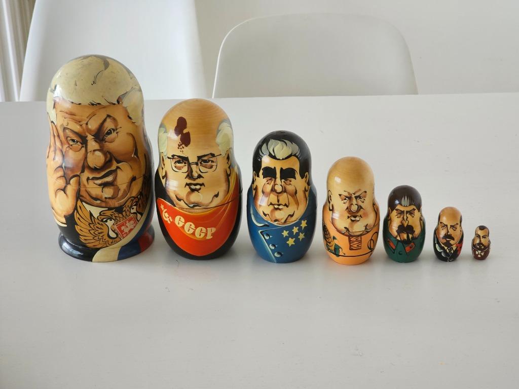 Grote Babushka, Russische Pop, set van 7 Russische poppen. H, Ophalen of Verzenden, Pop