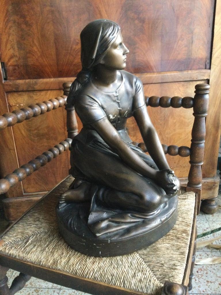 Jeanne d'Arc en plâtre, Antiquités & Art, Art | Sculptures & Bois, Enlèvement ou Envoi