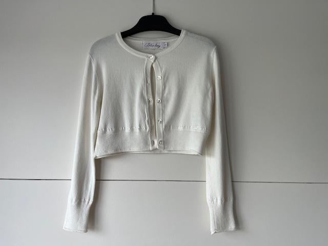 Witte gilet communie Blue Bay maat 128, Kinderen en Baby's, Ophalen, Overige typen, Meisje, Zo goed als nieuw
