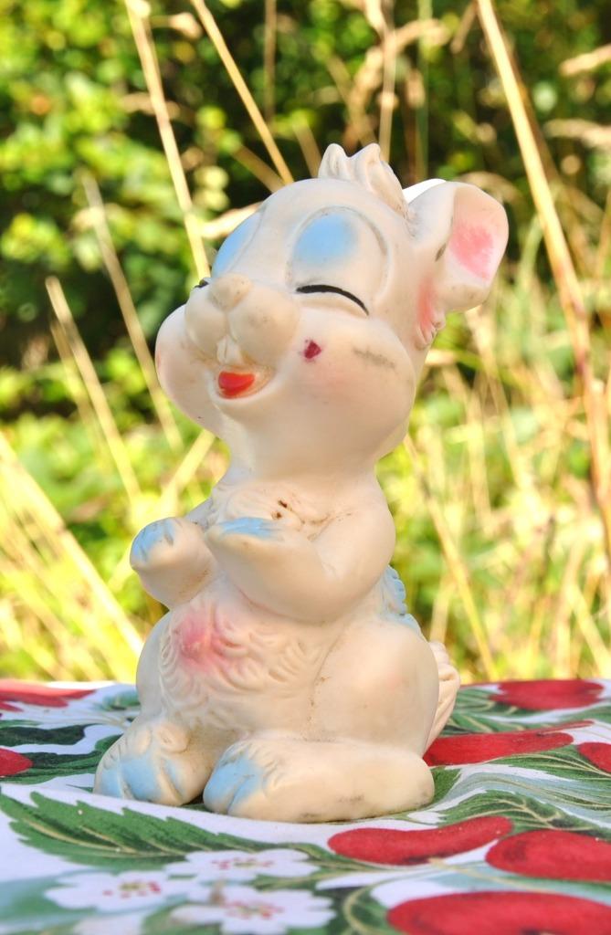 pouet pouet vintage lapin blanc (4), Antiquités & Art, Enlèvement ou Envoi