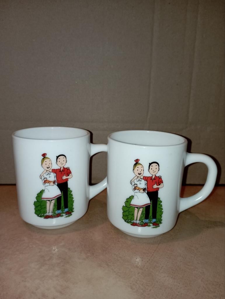 Koffietassen Suske en Wiske, Huis en Inrichting, Ophalen of Verzenden, Zo goed als nieuw, Kop(pen) en/of Schotel(s)