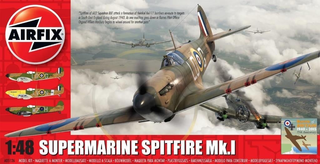 Airfix 1/48 Spitfire Mk I, Hobby en Vrije tijd, Overige merken, Nieuw, Ophalen of Verzenden, Groter dan 1:72