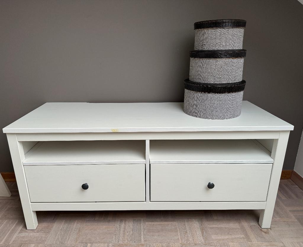 MEUBLE TV LIATORP 125 x 49 x 56 cm. BLANC, 25 à 50 cm, Moins de 100 cm, Comme neuf, 100 à 150 cm