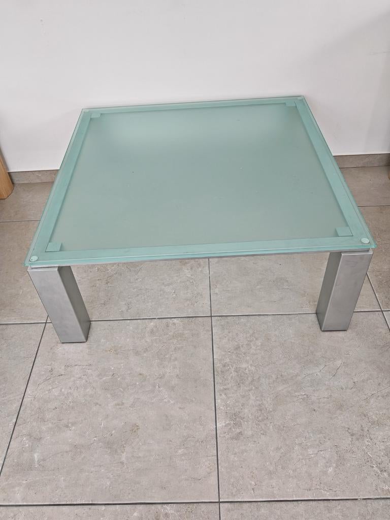 Salontafel 1m x 1m x 0,4m, Huis en Inrichting, Ophalen, Glas