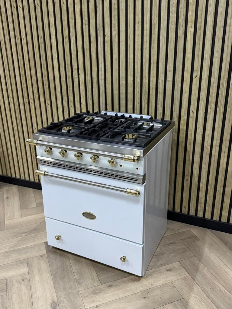 Prachtig Lacanche Fornuis 70cm Gas Wit + Hete Lucht, Ophalen of Verzenden, Grill, Gas