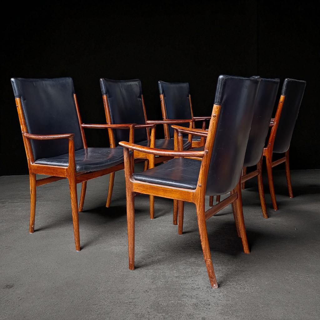 Kai Lyngfeldt Larsen conference chair Soren Willadsen 1960s, Huis en Inrichting, Gebruikt, Zwart, Ophalen of Verzenden, Vijf, Zes of meer stoelen