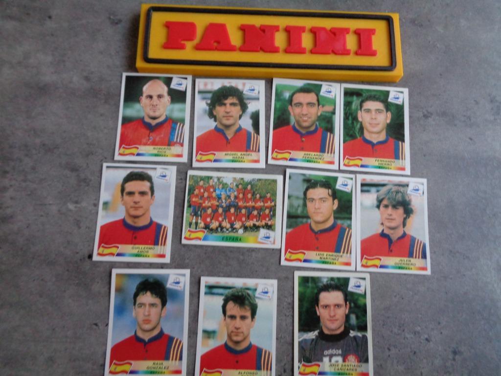 PANINI VOETBAL STICKERS WORLD CUP 98 FRANCE WK SPANJE 11x, Ophalen of Verzenden