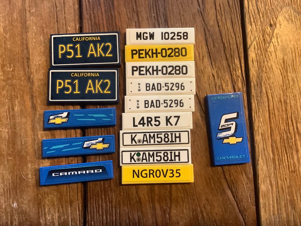 Lego tegels stickers auto’s 15 stuks / 430-T1, Ophalen of Verzenden, Gebruikt, Losse stenen, Lego