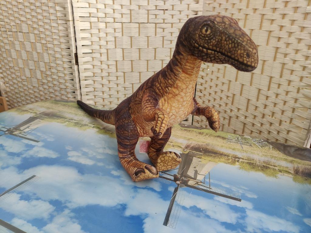 Velociraptor dinosaurus 32" pluche Jurassic Park, Verzamelen, Ophalen of Verzenden, Nieuw, Overige soorten, Beeldje of Figuurtje