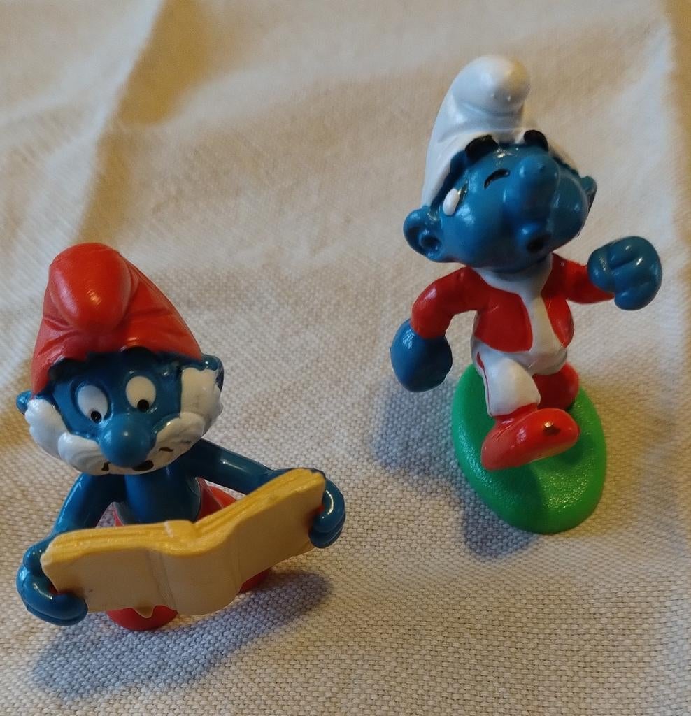 Promo vintage : 2 schtroumpfs pour Silan (Schleich), Collections, Schtroumpfs, Comme neuf, Enlèvement ou Envoi