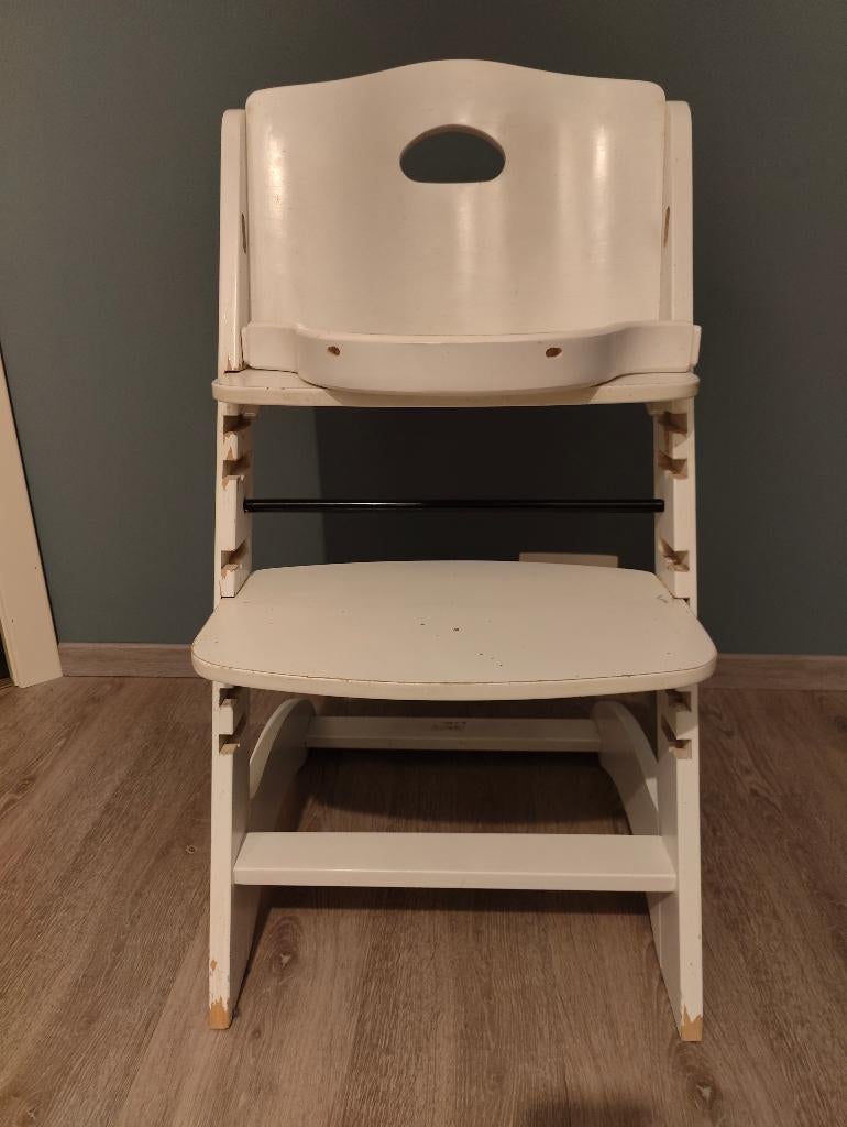 Meegroeistoel Tiamo rubberwood, Kinderen en Baby's, Ophalen, Gebruikt, Meegroeistoel, Gordel(s)