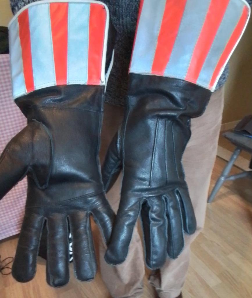 Lederen motorhandschoenen, Enlèvement, Seconde main, Hommes, Gants