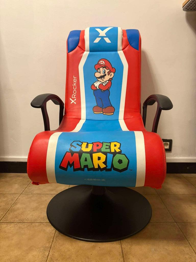 Siège gamer haut parleur - x rocker super mario, Ophalen, Zo goed als nieuw