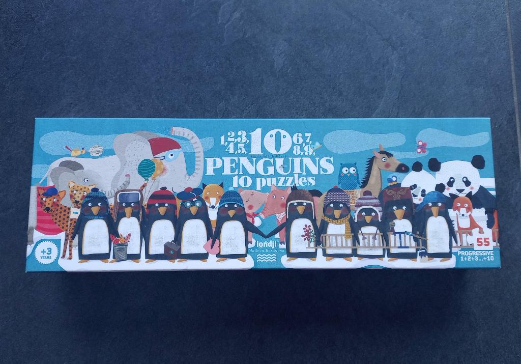 Londji - 10 dierenpuzzels (Penguins puzzles), Ophalen, Minder dan 10 stukjes, Zo goed als nieuw