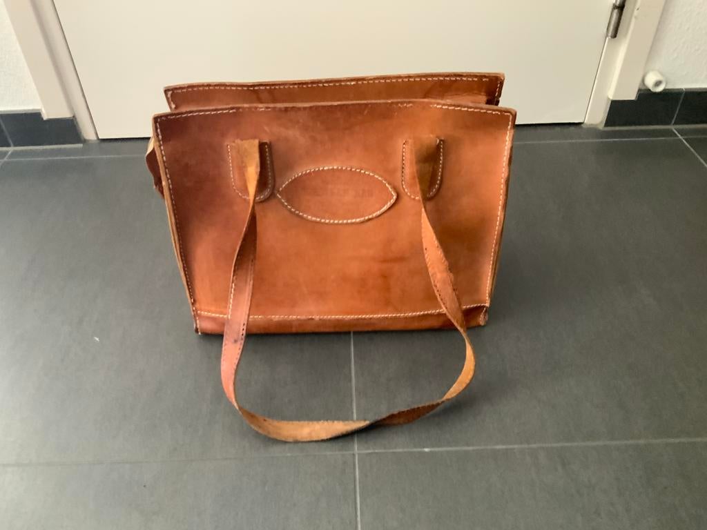 Sac à main en cuir vintage Original Western Bag, Enlèvement ou Envoi, Comme neuf, Brun