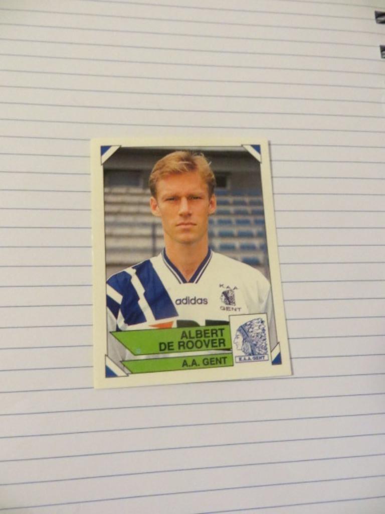 Voetbal: Sticker football 95 :  Albert De Roover - AA Gent, Ophalen of Verzenden, Nieuw, Sticker