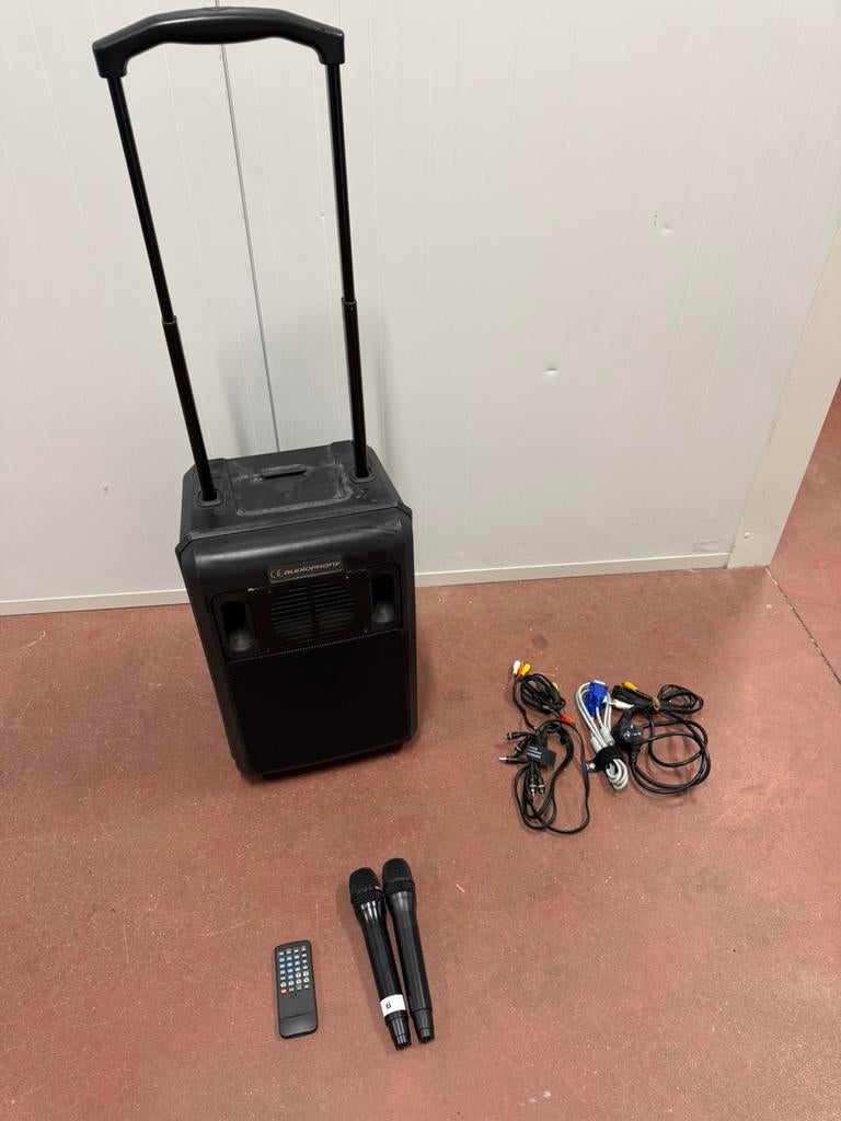 Draagbare PA-speaker Audiophony Sprinter-One V122 + 2 micro, Ophalen of Verzenden, Gebruikt, Complete set