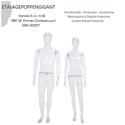 Nieuw: Heren Mannequins-Etalagepoppen Helder Transparant EPG, Ophalen of Verzenden, Nieuw, ETALAGEPOPPENGIGANT.NL