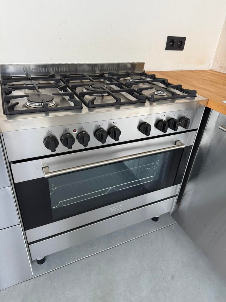 DeLonghi gasfornuis 5 pits met oven (nieuw), Ophalen, Warmhoudplaat, 60 cm of meer, Nieuw
