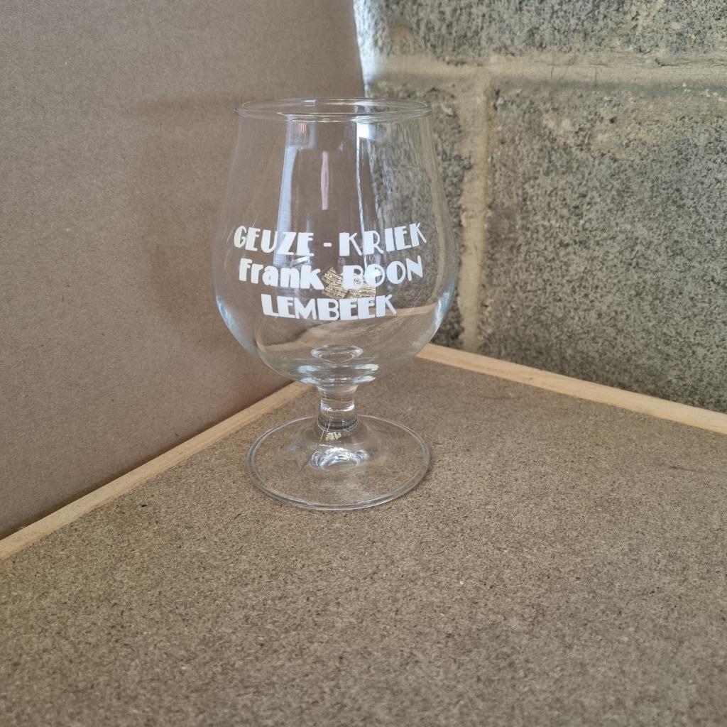 Verre Geuze - Kriek Frank Boon (modèle 1), Ophalen of Verzenden, Gebruikt, Glas of Glazen, Overige merken