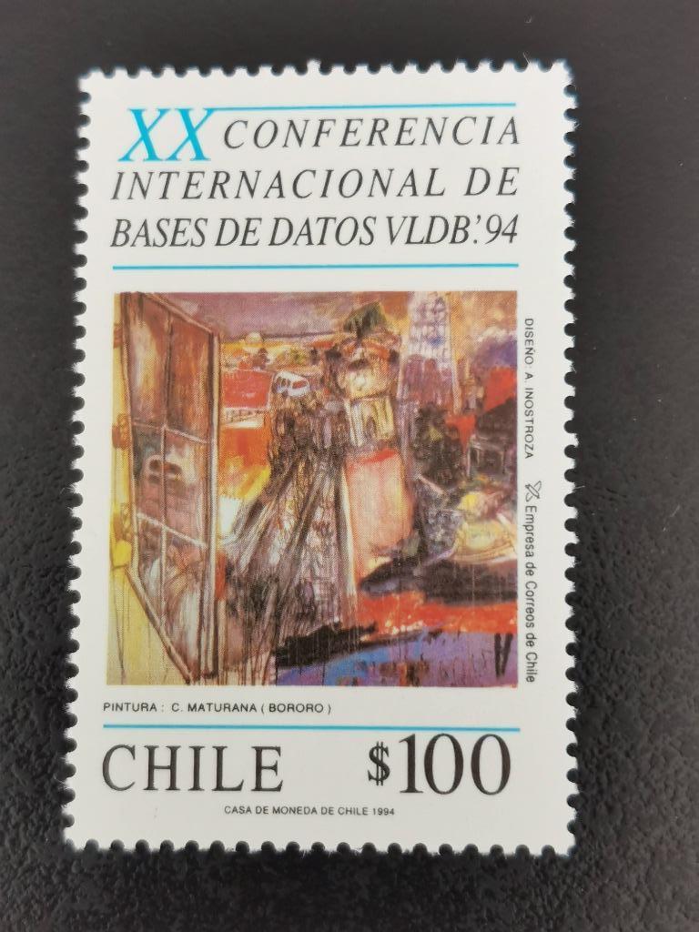 Chili 1994 - Conférence sur les très grandes bases de donnée, Enlèvement ou Envoi, Non oblitéré, Amérique du Sud