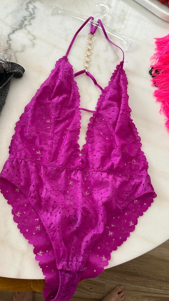 Lingerie body violet M neuf, Paars