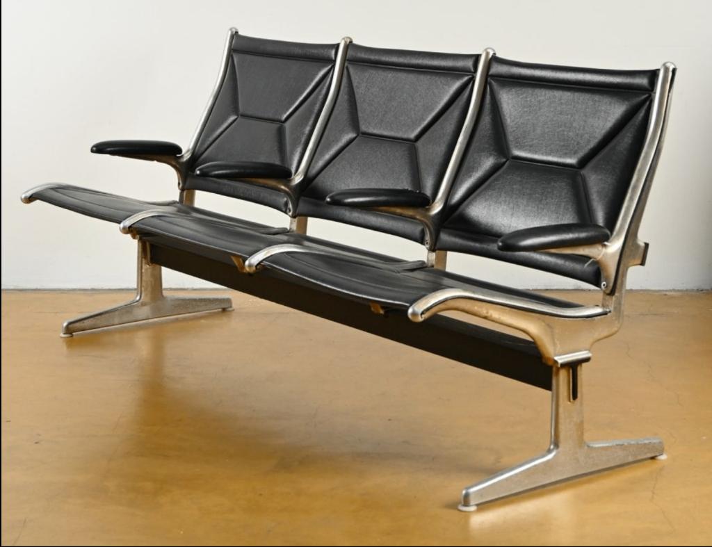 Eames Tandem Sling zitbank (3 stoelen) Herman Miller, Ophalen