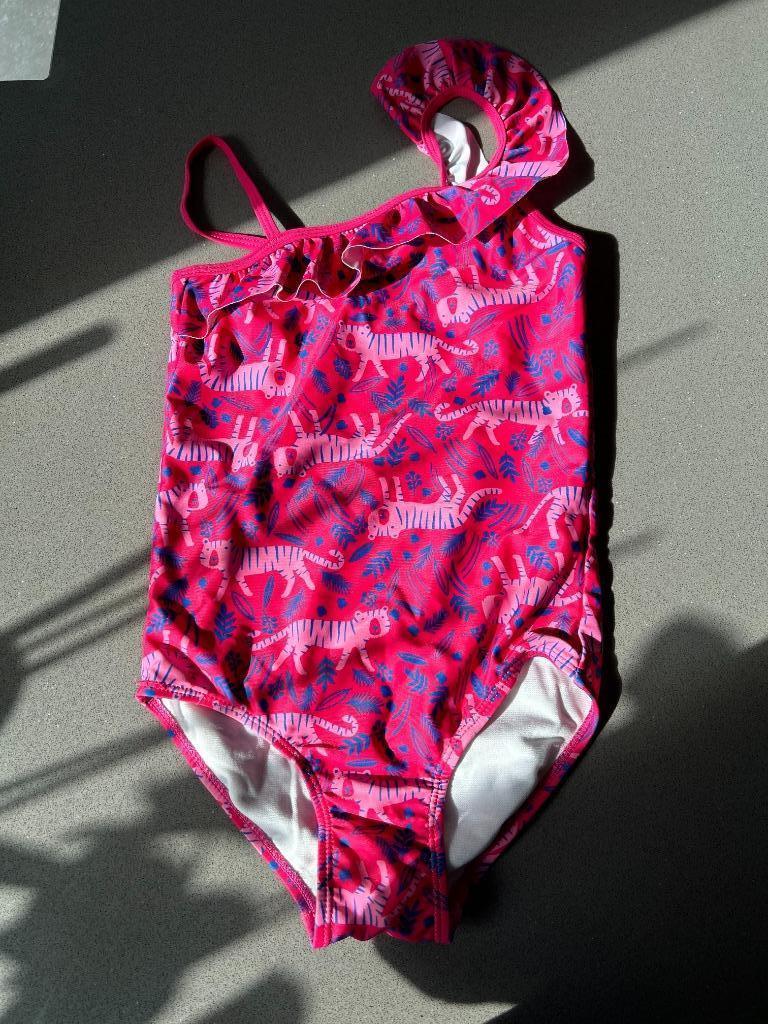 Badpak roze - 9/10 jaar - 134/140, Kinderen en Baby's, Kinderkleding | Maat 134, Zo goed als nieuw, Meisje, Sport- of Zwemkleding