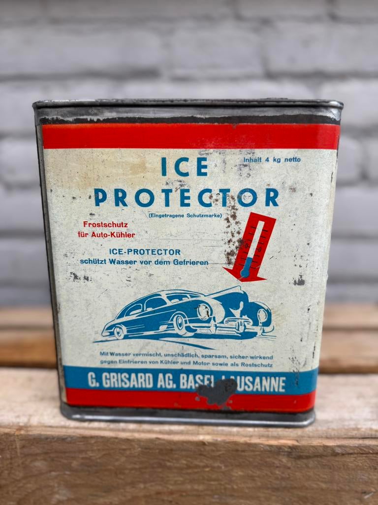 Ancienne boîte publicitaire Ice Protection, Enlèvement ou Envoi, Utilisé, Autre, Autres marques