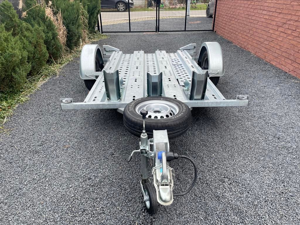 Te Huur Motortrailer Moto aanhangwagen + Transport moto, Enlèvement, Utilisé
