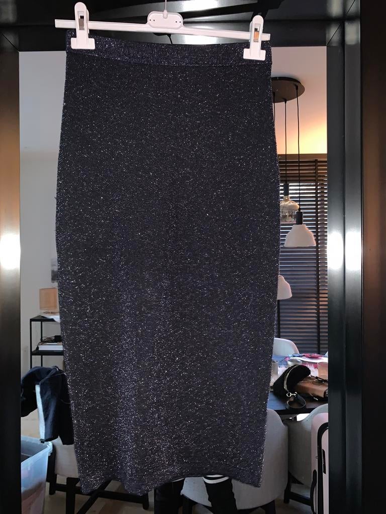 Blauwe glitter kokerrok Essentiel Xs, Kleding | Dames, Ophalen of Verzenden, Zo goed als nieuw
