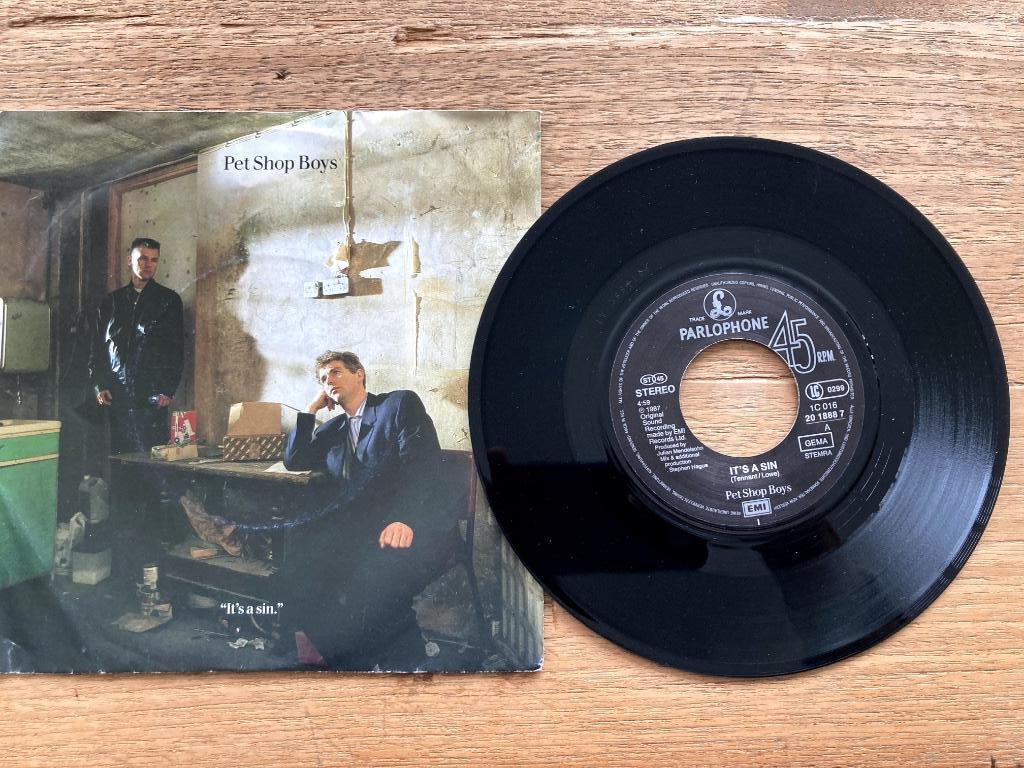 Vinyl single Pet Shop Boys - It's A Sin, Ophalen of Verzenden, Gebruikt, Pop