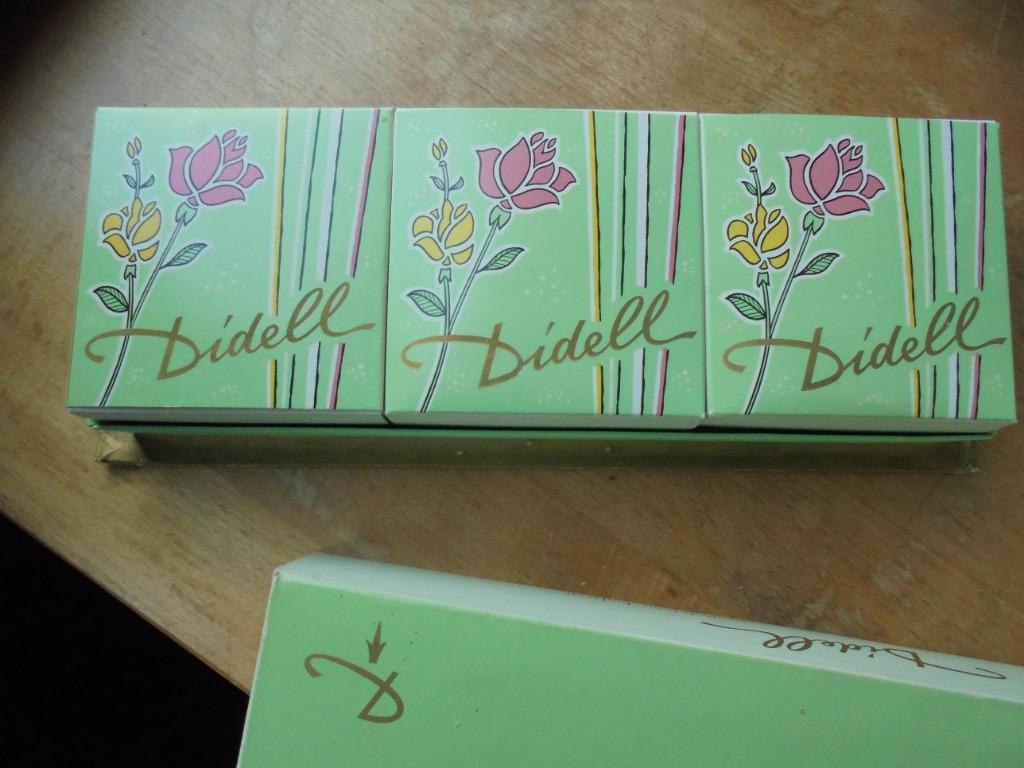 3 stukken VINTAGE badzeep DIDELL in geschenkdoos jaren 50-60, Ophalen of Verzenden
