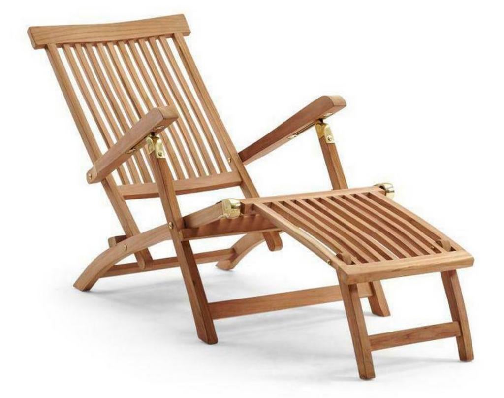 Chaise longue réglable Claire en teck + Coussins, Jardin & Terrasse, Enlèvement, Neuf, Réglable