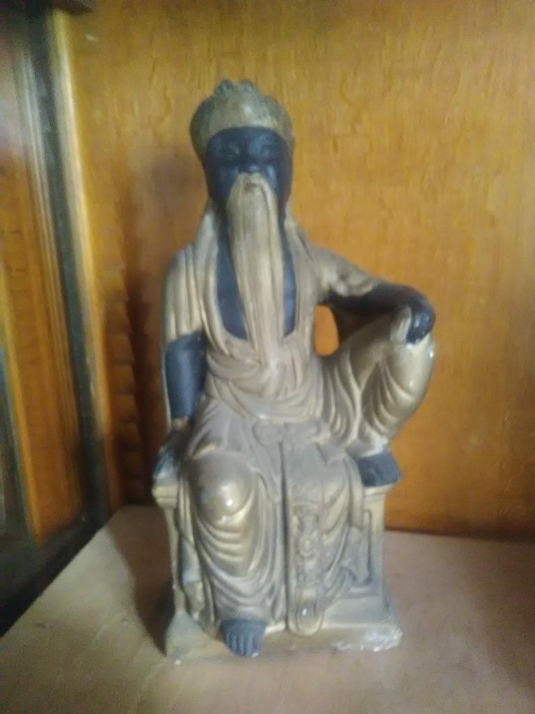 Ancienne statue asiatique ' en platre, Ophalen of Verzenden