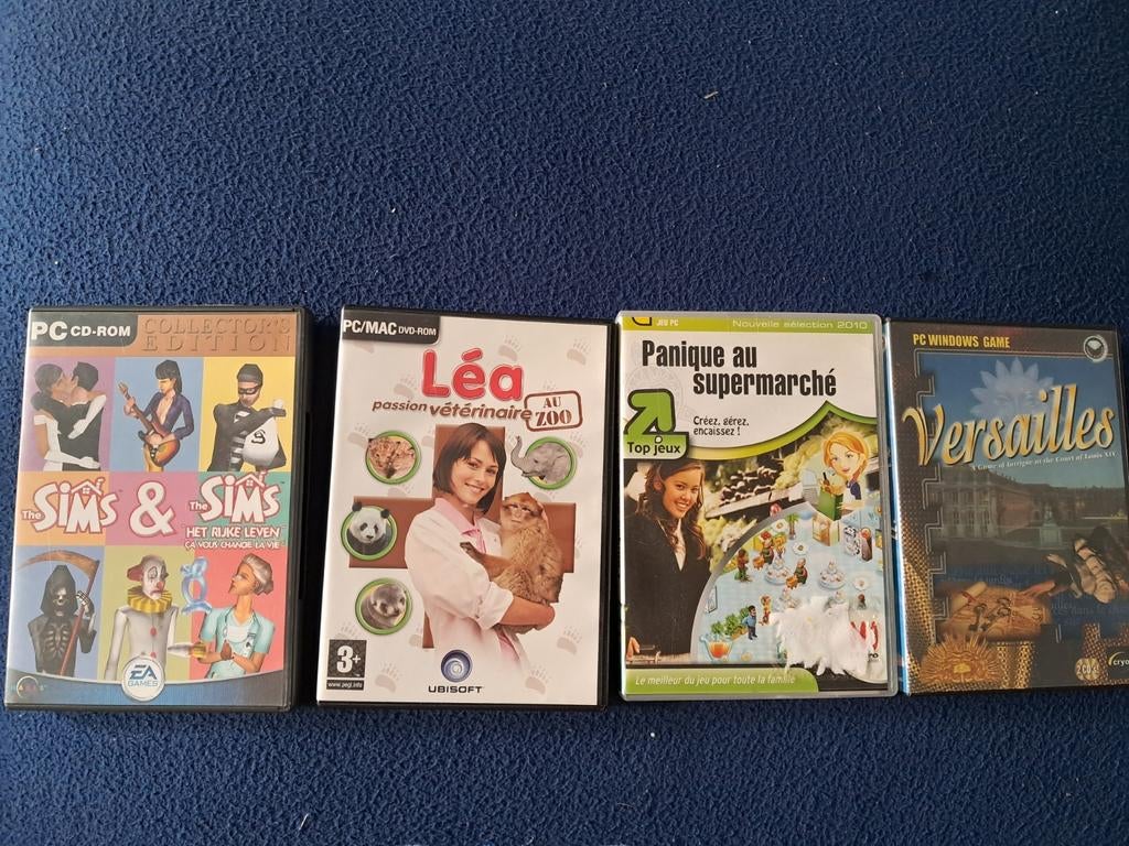 4 jeux PC sur CD et DVD