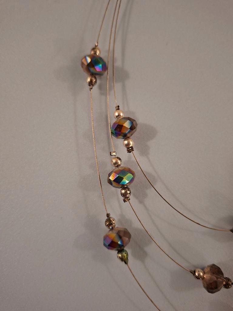 Halsketting vaste vorm met kraaltjes, Bijoux, Sacs & Beauté, Colliers, Enlèvement ou Envoi, Autres couleurs, Synthétique, Utilisé