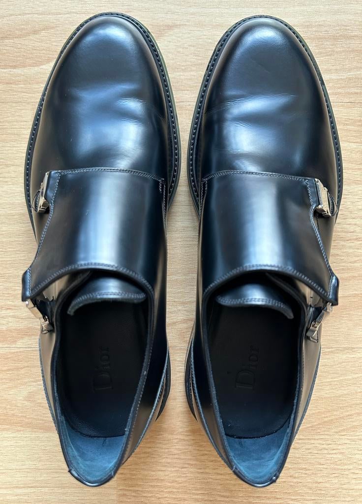 DIOR Homme Chaussure Black Leather monk shoes 42 AUTHENTIQUE, Vêtements | Hommes, Chaussures, Comme neuf, Enlèvement, Chaussures à boucles