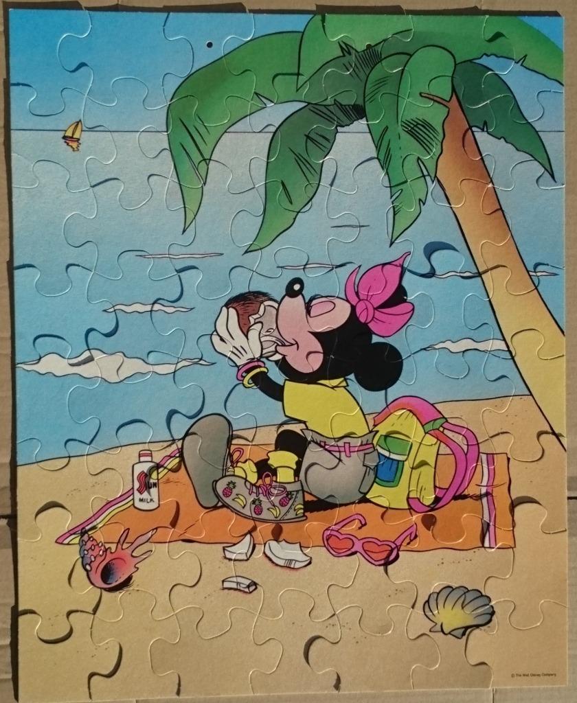KING SIZE puzzel - POSTER 56st MINNIE MOUSE 44x54cm va 3j., Kinderen en Baby's, Speelgoed | Kinderpuzzels, Gebruikt, 2 tot 4 jaar
