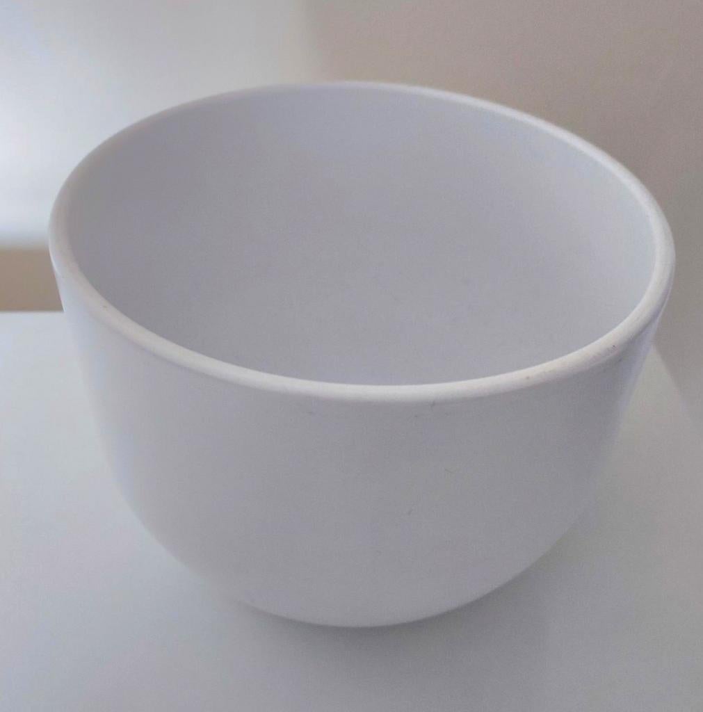 Witte cachepot, Tuin en Terras, Bloempotten, Rond, Ophalen of Verzenden, Zo goed als nieuw, Minder dan 40 cm