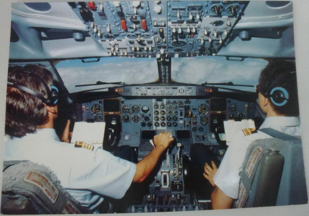 Carte postale SABENA the cockpit of an Boeing 737-300, Envoi, Utilisé