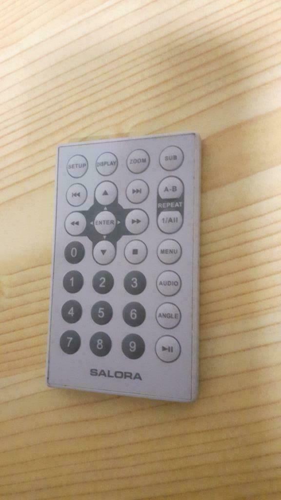 afstandsbediening SALORA DVD, Audio, Tv en Foto, DVD spelers, Ophalen of Verzenden, Zo goed als nieuw, Dvd-speler, Overige merken