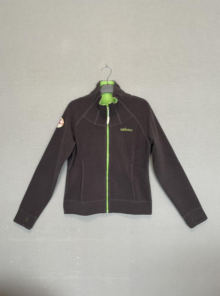 Grijs en limoengroene fleece trui van Oxbow (L), Maat 42/44 (L), Ophalen of Verzenden, Zo goed als nieuw, Grijs