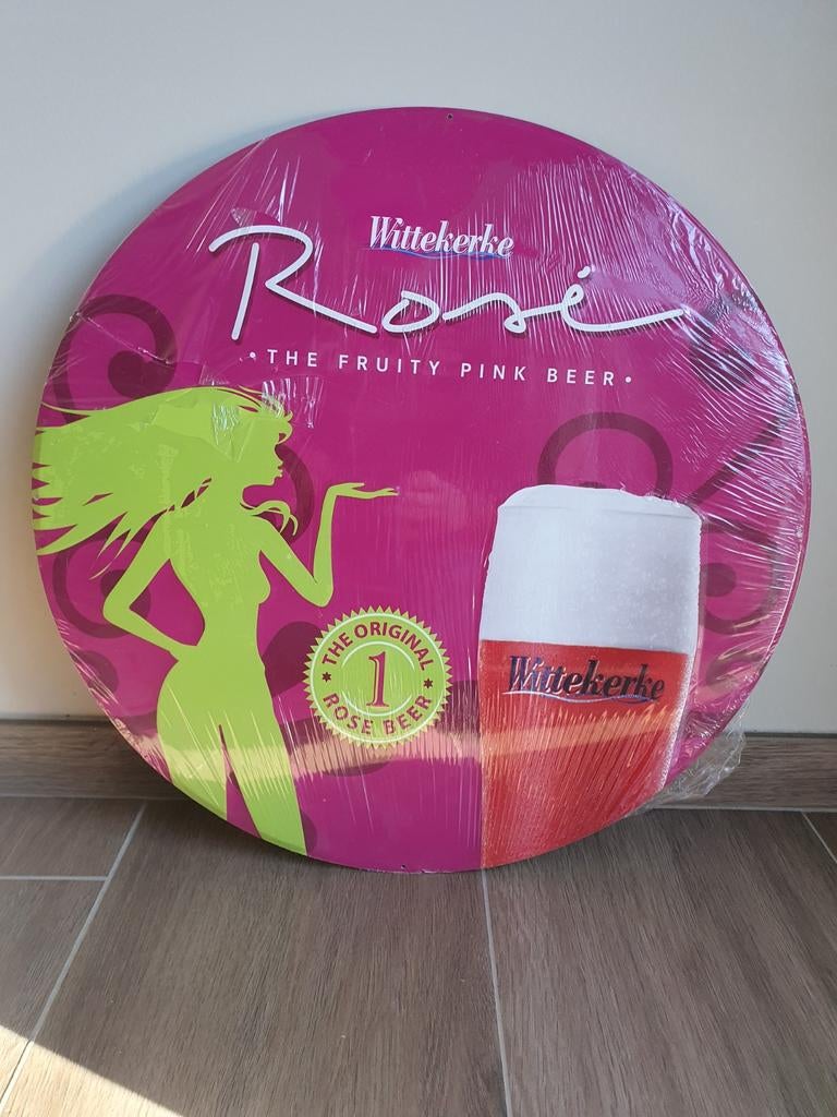 Metaal Reclamebord - Wittekerke Rosé -, Ophalen of Verzenden, Zo goed als nieuw, Reclamebord, Plaat of Schild, Overige merken