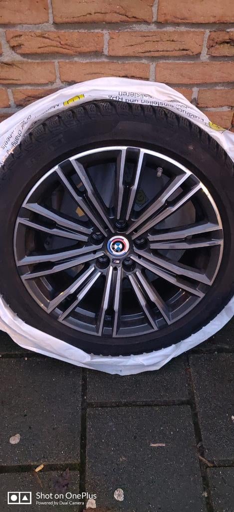 BMW velgen 18"  5x115orgineel met winterbanden, Enlèvement, Pneus hiver, Jante(s)