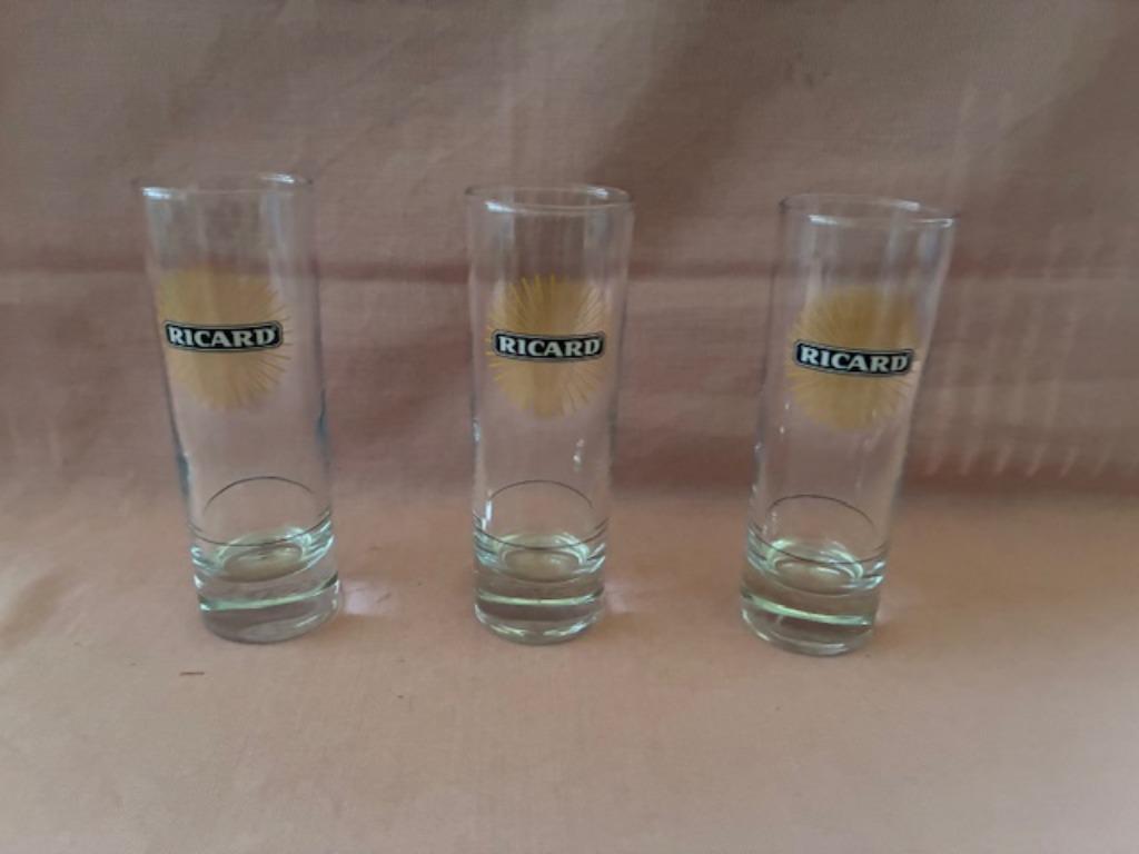 Ricard 2 verres de type cocktail avec « stekkezon », Enlèvement ou Envoi, Comme neuf, Ustensile